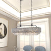 Boredale 5 - Light Kitchen Island Rectangle Chandelier with Crystal Accents