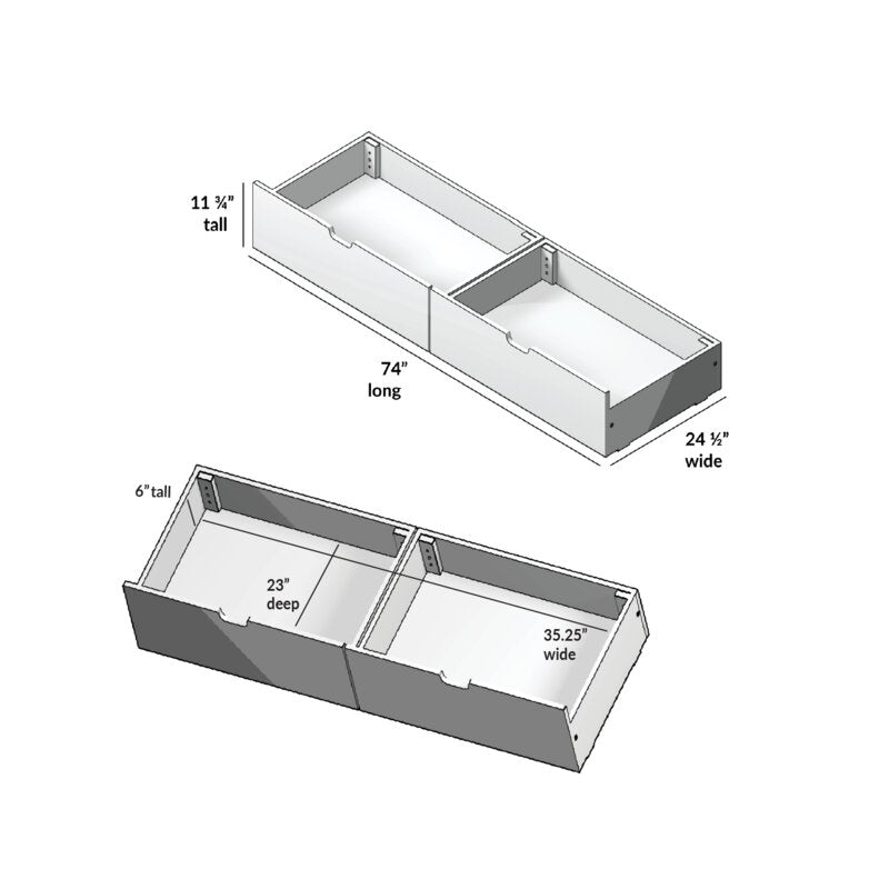 Blue Borg Underbed Storage Drawer (Set of 2)
