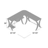 Borovy Reversible L-Shape Gaming Desk LX4997