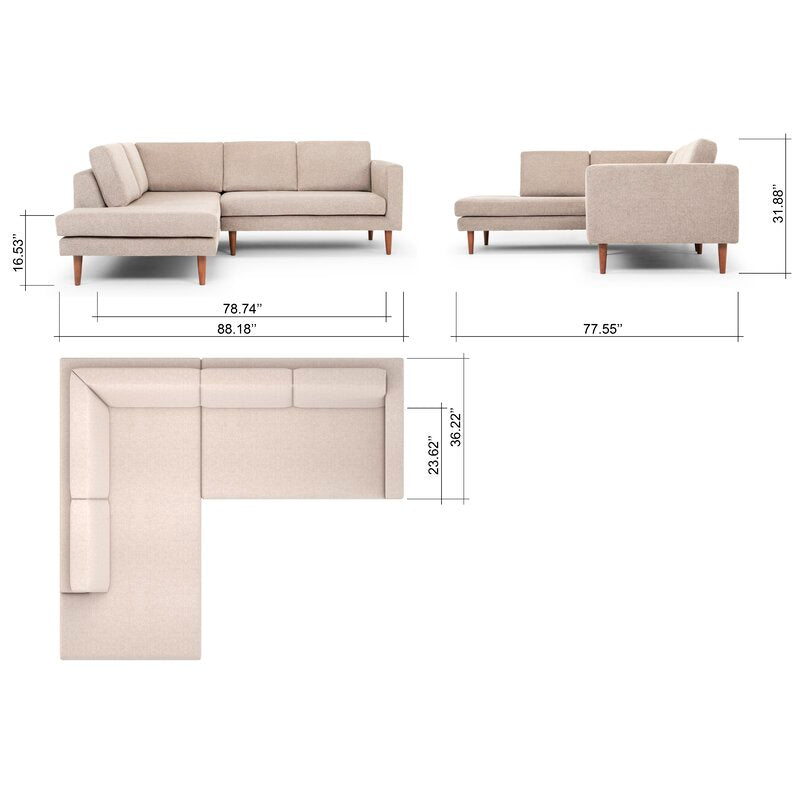Borys 89" Wide Sofa  & Chaise OP037