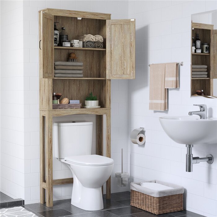 Boston 26'' W x 65.9'' H x 9.63'' D Over-The-Toilet Storage