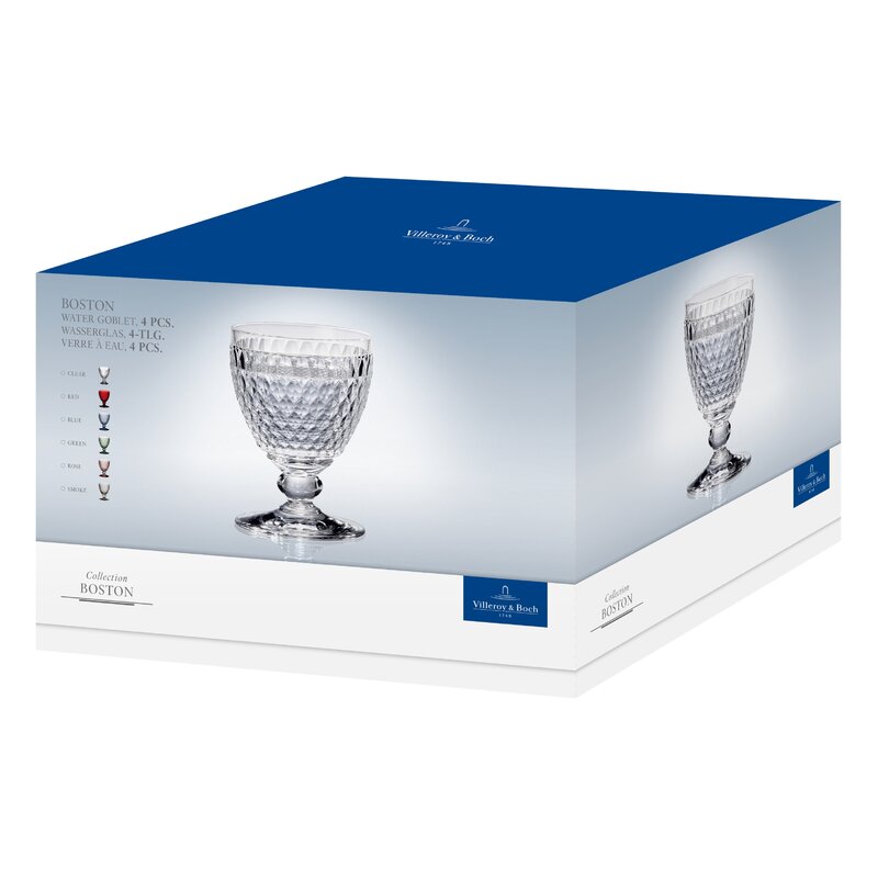 Boston Colored Crystal Goblet (Set of 4) SC141