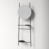 Boston Wall Ladder Frameless Distressed Accent Mirror