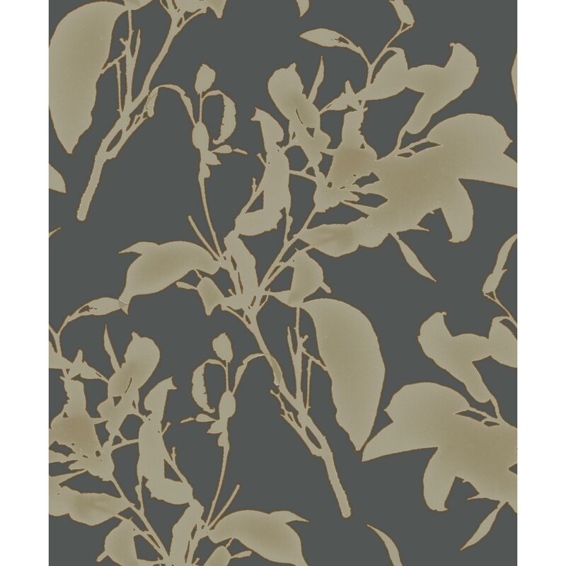 Botanical Silhouette 32.8' L x 20.8" W Wallpaper Roll HAS235