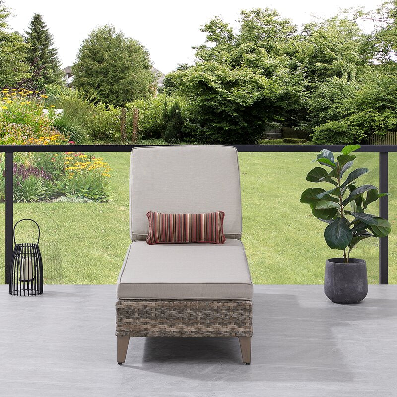 Bottega 77.17'' Long Reclining Single Chaise with Cushions CYB555