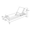 Bottega 77.17'' Long Reclining Single Chaise with Cushions CYB555