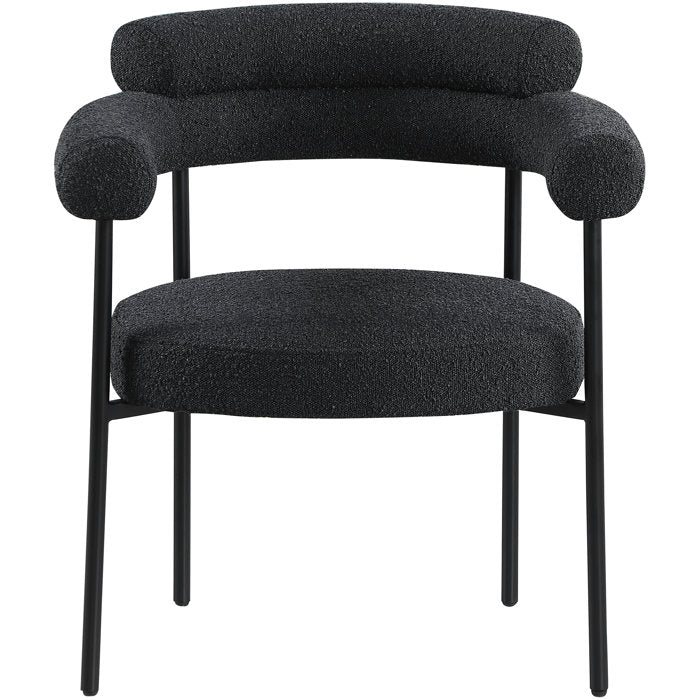 Boucle Upholstered Arm Chair (Set of 2)