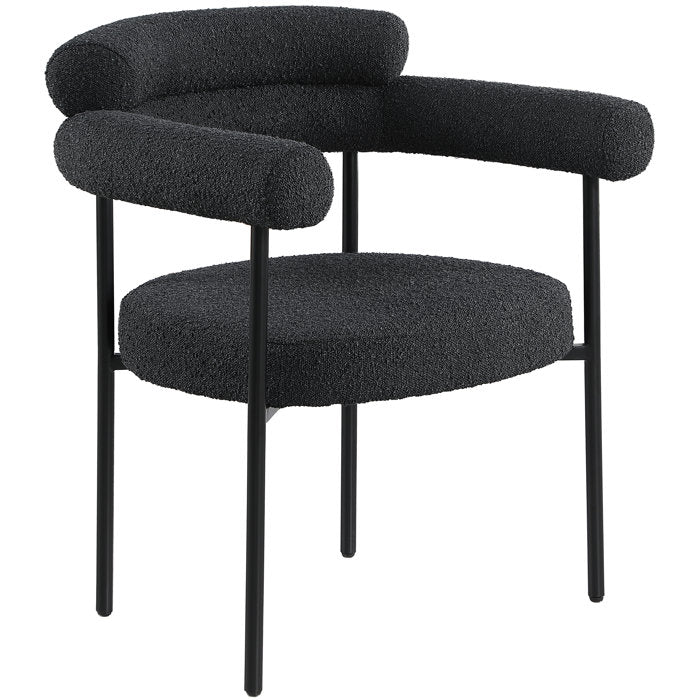 Boucle Upholstered Arm Chair (Set of 2)