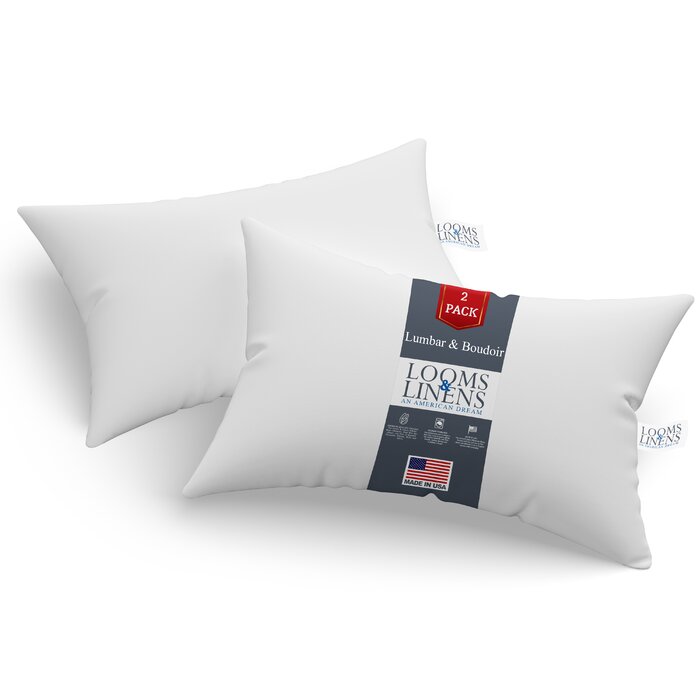 16"H x 26"W Boudoir Outdoor Rectangular Pillow Insert (Set of 2)