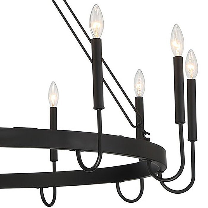Bourget Dimmable Wagon Wheel Chandelier