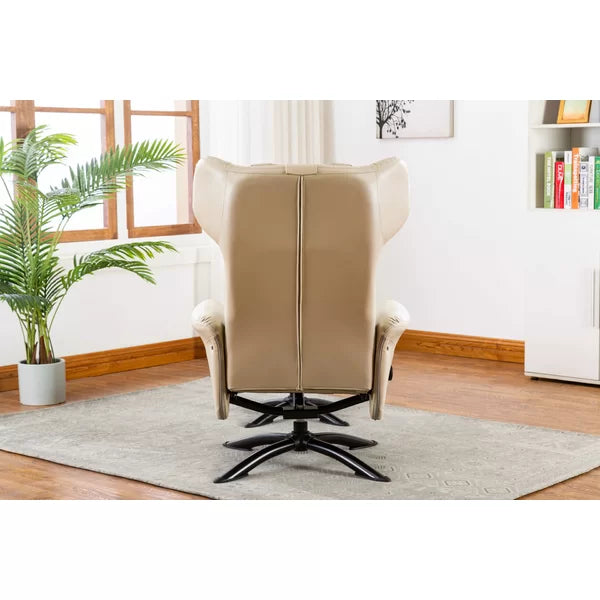 Bourkelands 28.7'' Wide Faux Leather Manual Ergonomic Recliner with Ottoman