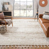 Bouscat Abstract Handmade Flatweave Wool Area Rug in Beige/Ivory Rectangle