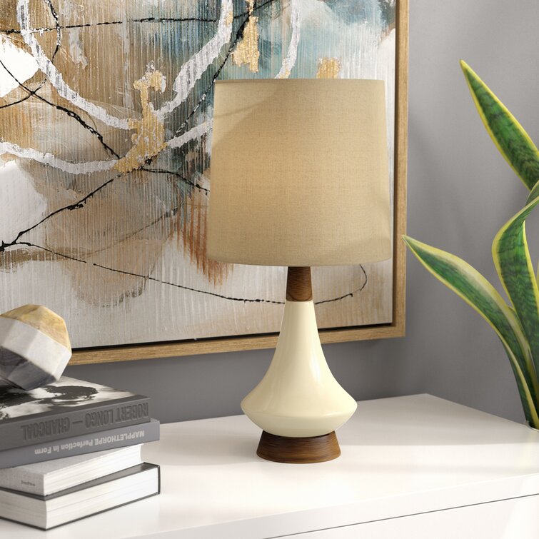 Bouton 22" Heathered Oatmeal/Brown Table Lamp MG368