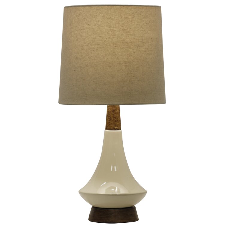 Bouton 22" Heathered Oatmeal/Brown Table Lamp MG368