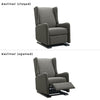 Bovina Manual Glider Recliner, Gray TTR372
