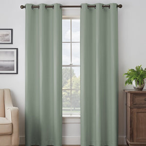 Bowen Absolute Zero Solid Max Blackout Thermal Grommet Curtain Panel (Set of  2) 7016