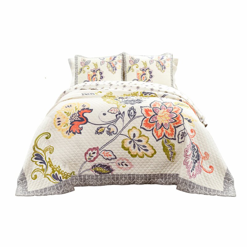 King Coral Bowker Reversible Quilt Set 2391