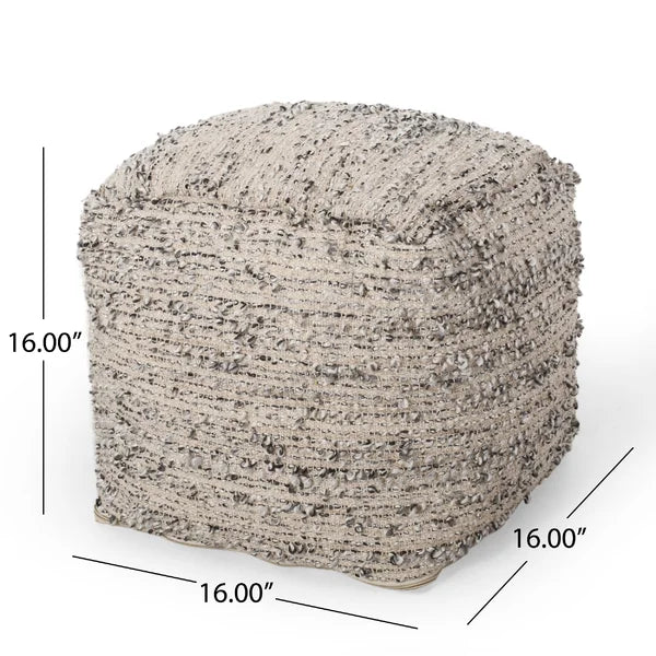 Bowmont 16'' Wide Square Pouf Ottoman
