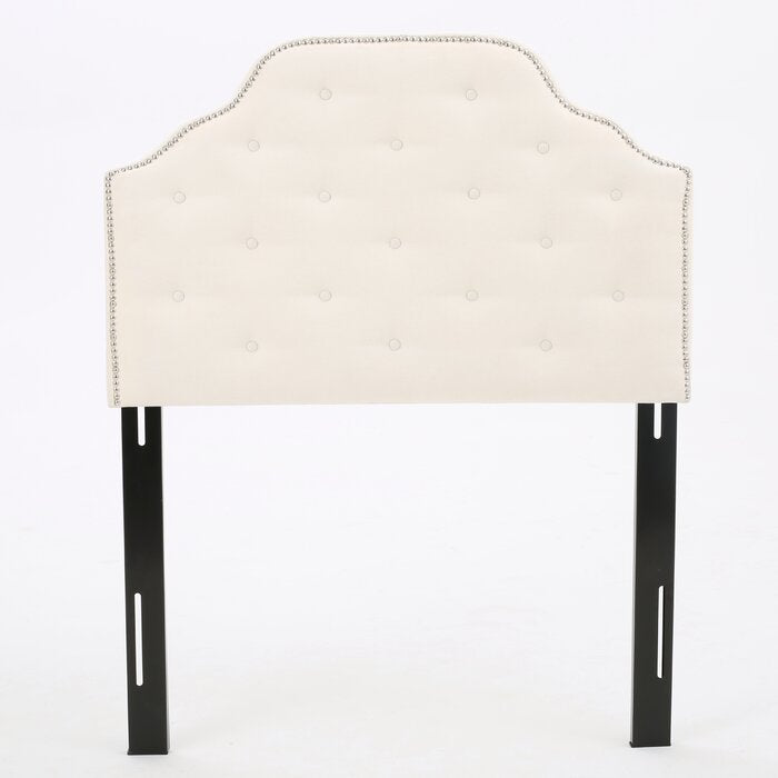 Boylan Upholstered Panel Headboard, Ivory - Twin (#K1252)