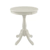 White Branca 22'' Tall Pedestal End Table