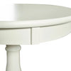 White Branca 22'' Tall Pedestal End Table