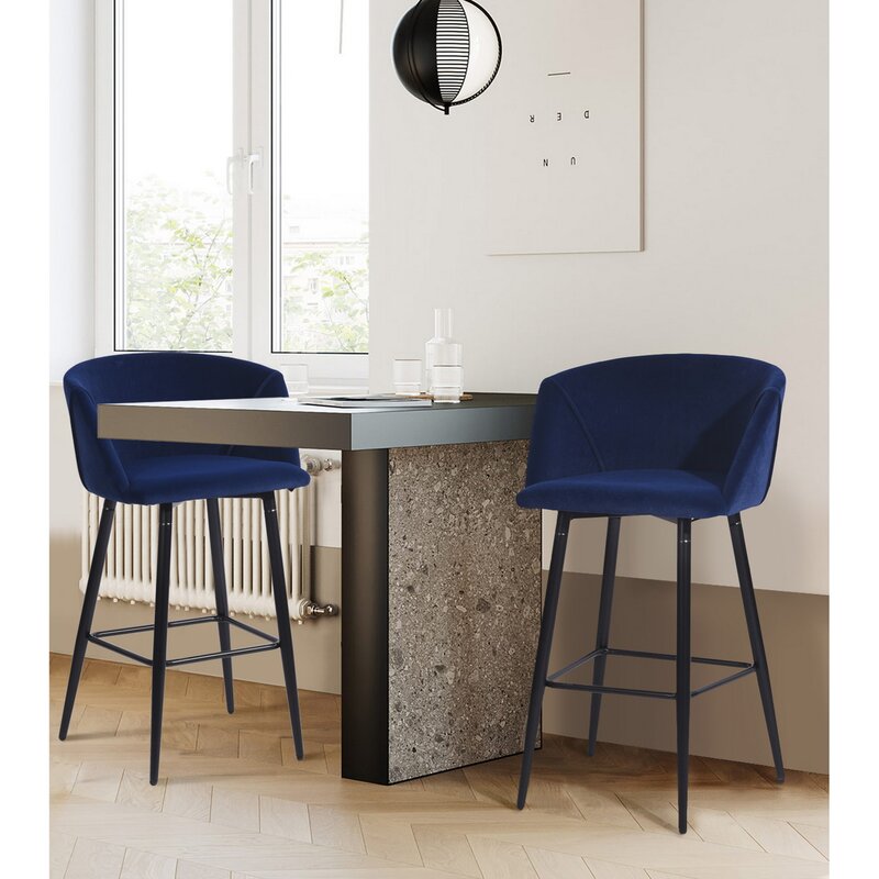 Blue Braxton Bar Stool (Set of 2) K7783