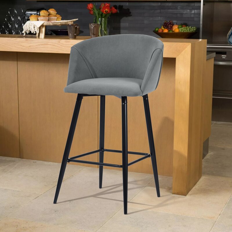 Gray Braxton Bar Stool (Set of 2) pt1077