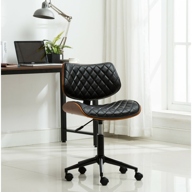 Brayan Polyurethane Black Task Chair  JB142