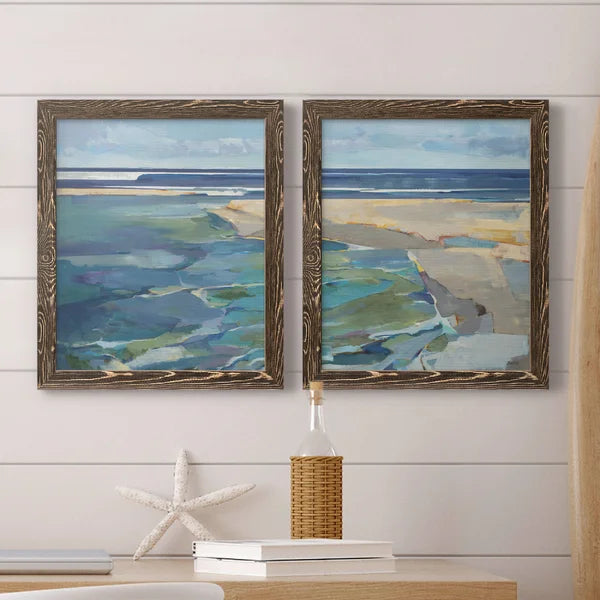 20" H x 17" W x 1" D Breakwater - 2 Piece Picture Frame Painting Set on Canvas