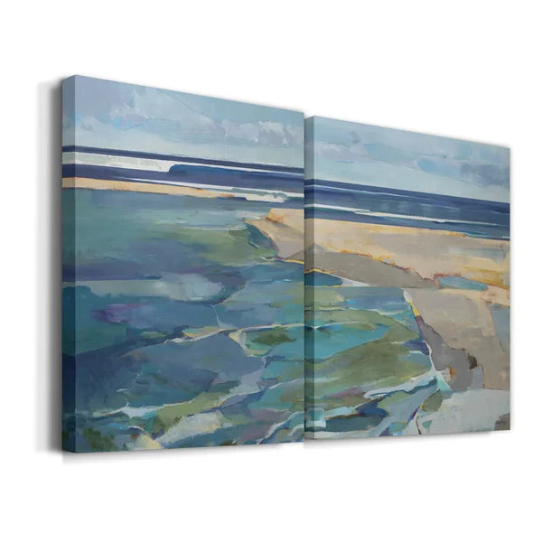 48" H x 72" W x 1" D Breakwater - 2 Piece Wrapped Canvas Print