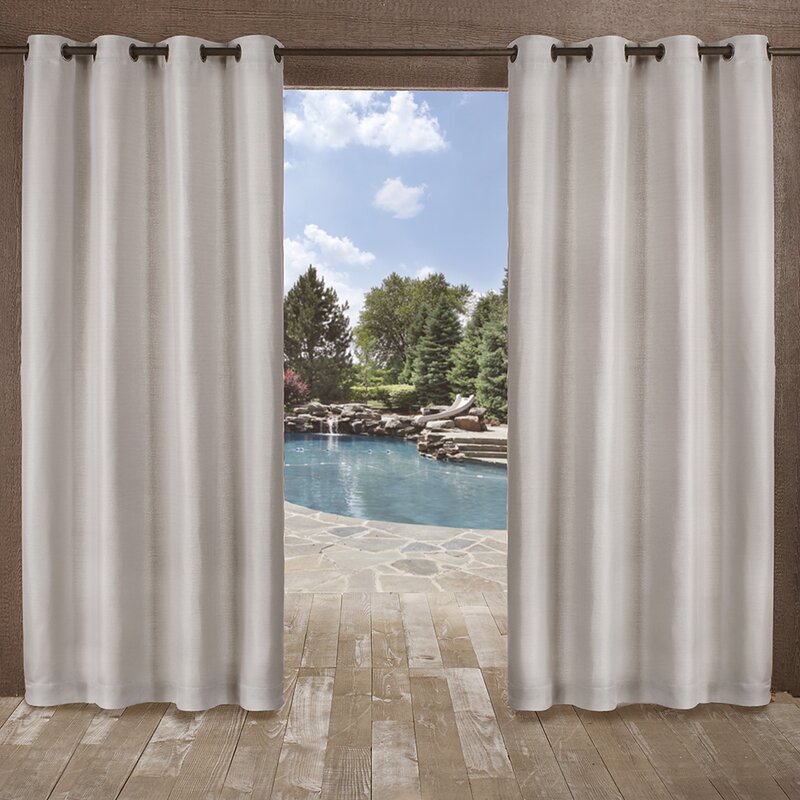 Breanna Heavy Textured Semi Sheer Outdoor Curtain Panels - #TM36