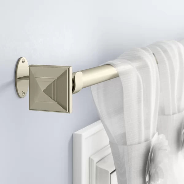 28"-48" Polished Nickel Brenton Single Curtain Rod