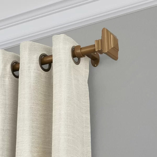 28"-48" Soft Gold Brenton Single Curtain Rod