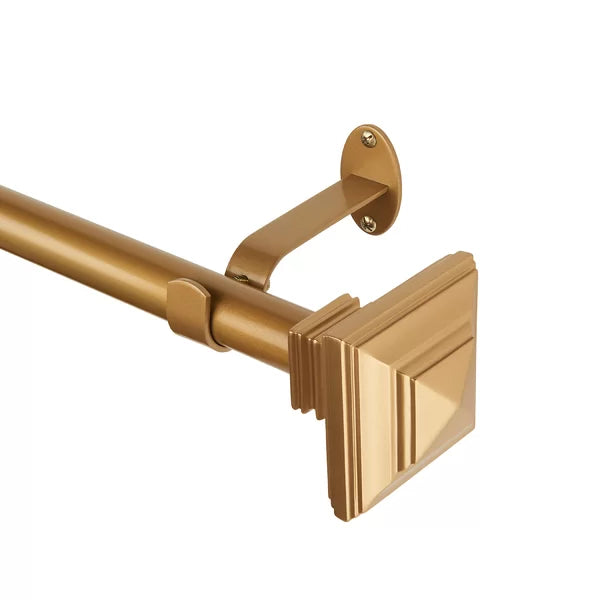 28"-48" Soft Gold Brenton Single Curtain Rod