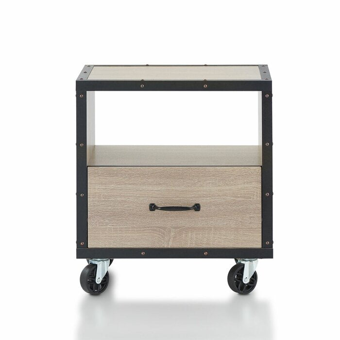 Bresnahan Rectangular Rustic 1 Drawer Nightstand #HA740