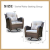 Brice Rocking Swivel Patio Chair with Cushions (Set of 2)
