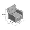 Brice Rocking Swivel Patio Chair with Cushions (Set of 2)
