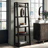 Ebonized Acacia Bridgnorth 72'' H x 24'' W Solid Wood Ladder Bookcase
