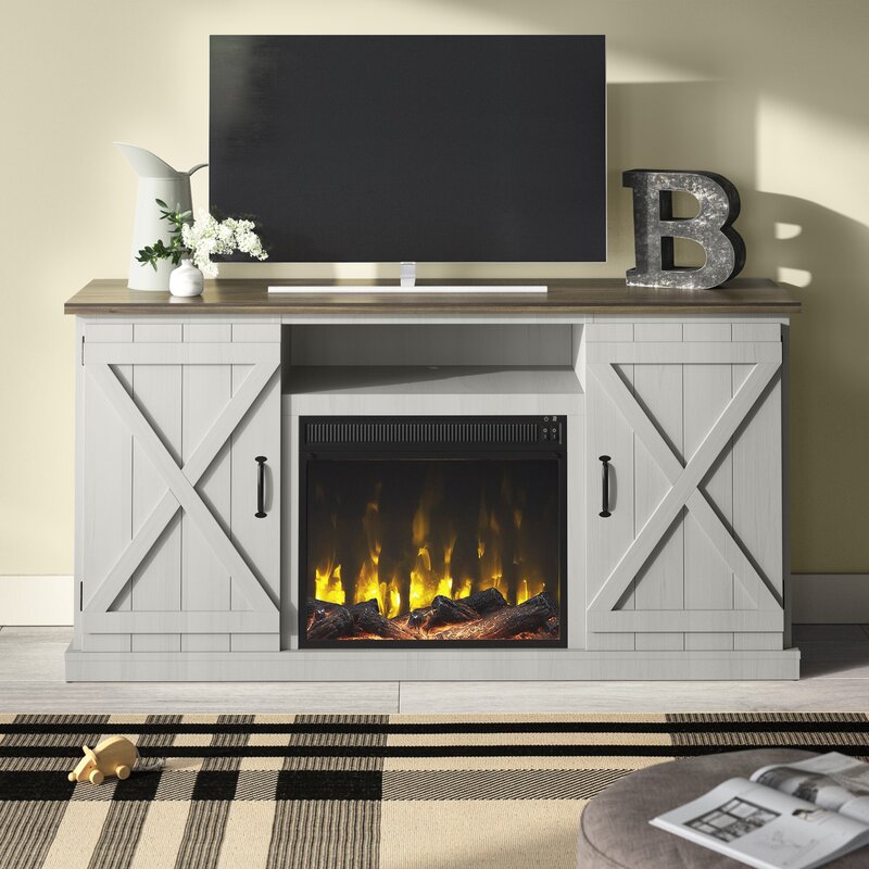 Briella TV Stand for TVs up to 70" with Fireplace Included Salvage