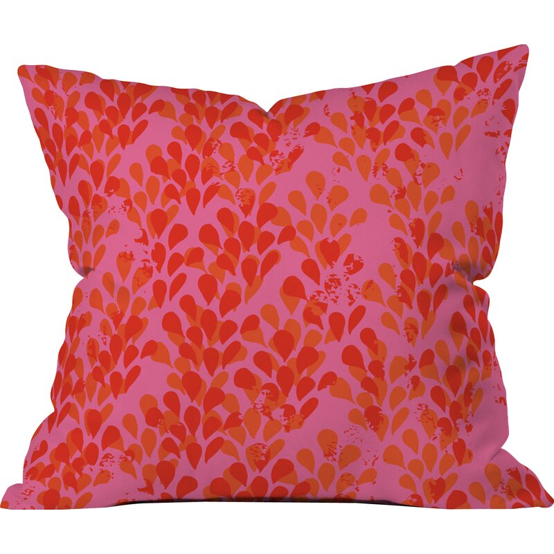 16" H x 16" W Bright Happiness Outdoor Throw Pillow AT127