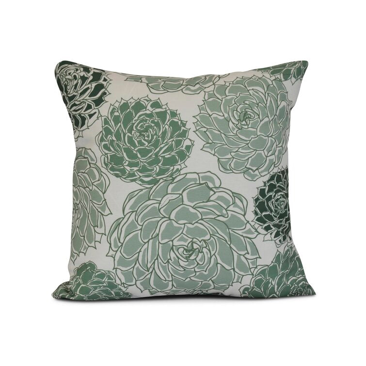 16" H x 16" W Green Brishaun Square Pillow Cover & Insert