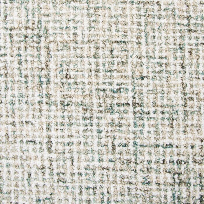 Britley Handmade Tufted Wool Light Green/Ivory Rug, Rectangle 9' x 12'