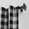 Broadus 100% Cotton Checkered Semi-Sheer Rod Pocket Single Curtain Panel, 52