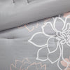 Cal. King Comforter Gray/Blush Broadwell 5 Piece Floral Cotton Comforter Set