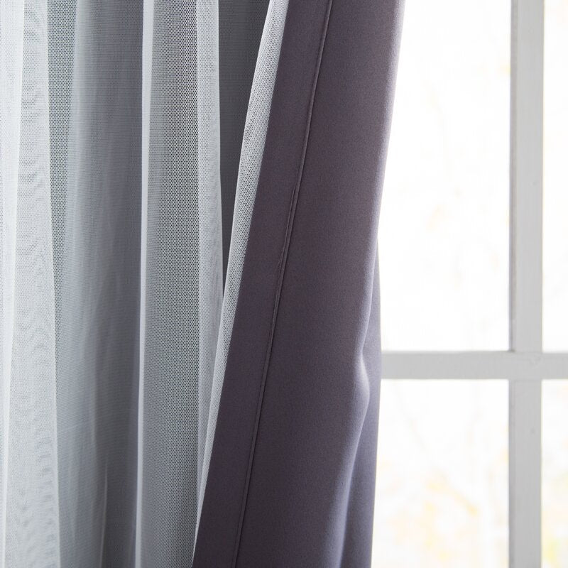 Brockham Solid Blackout Grommet Curtain Panels (Set of 2) ss591