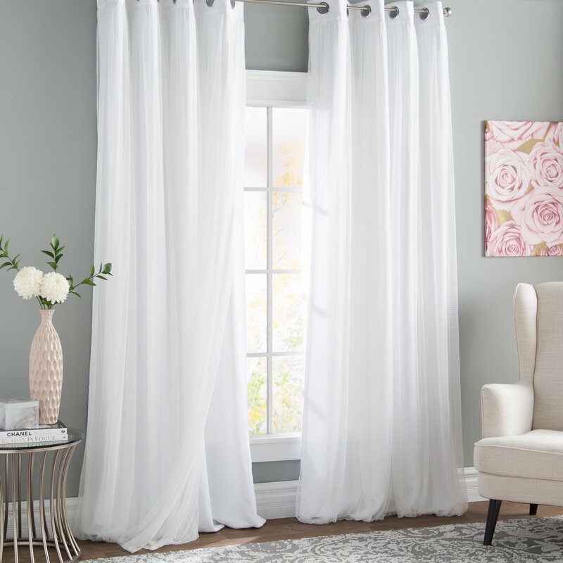 59x26 Brockham Solid Room Darkening Grommet Curtain Panels SS340