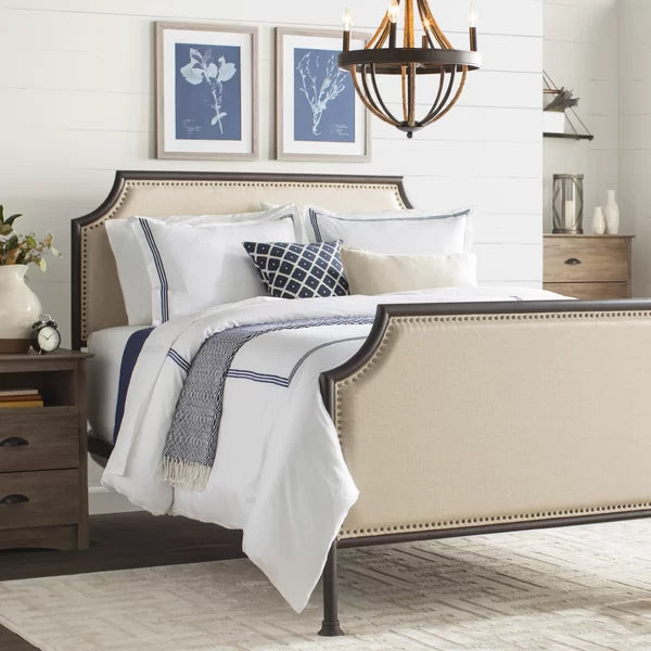 Bronisław Upholstered Bed Queen – Salvage & Co Indy