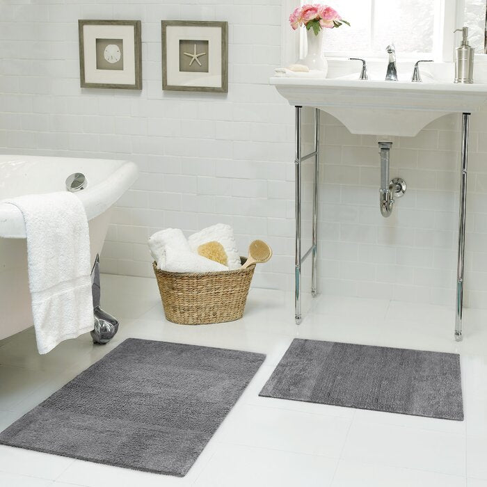 20" W x 34" L Dark Gray Brooklyn Bath Rug Rectangle