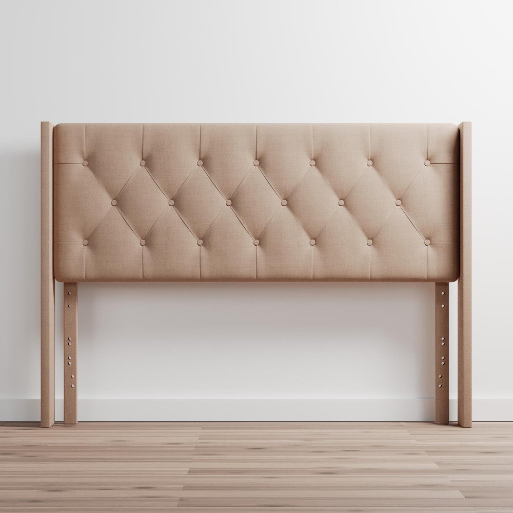 Bella Low Profile Wingback Headboard, Latte - King (#K5664)