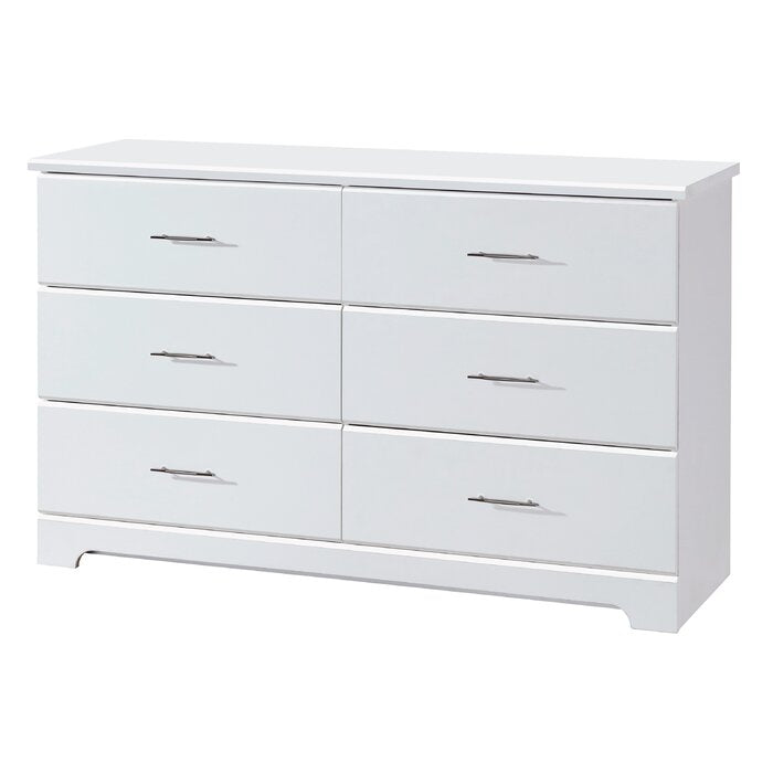 Brookside 6 Drawer Double Dresser, White (#K1314)